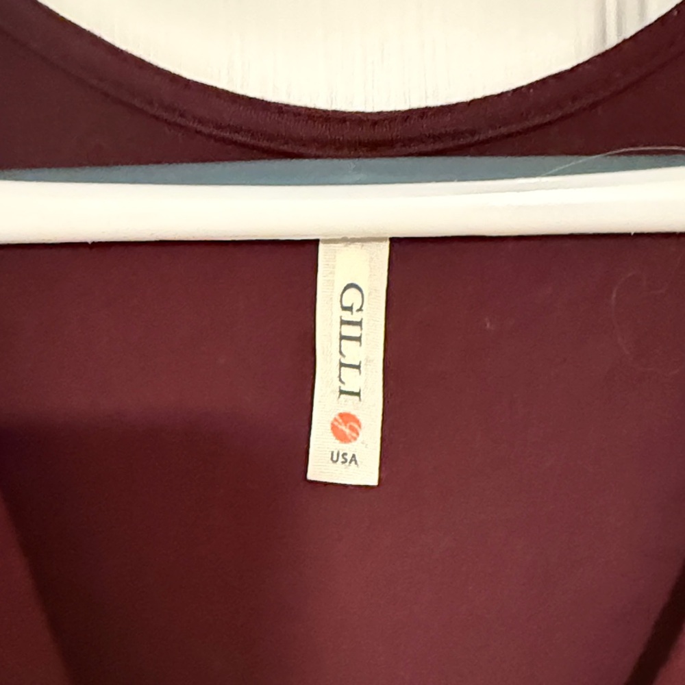 Gilli Deep Burgundy Long Sleeve Dress - Picture 3 of 3